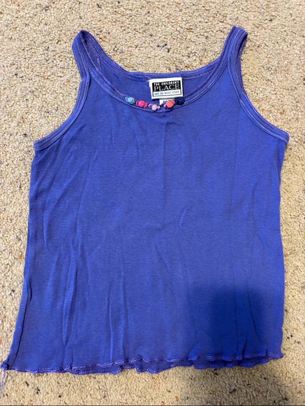 The Children's Place Blue-Purple Tank Top with Rosette Accents